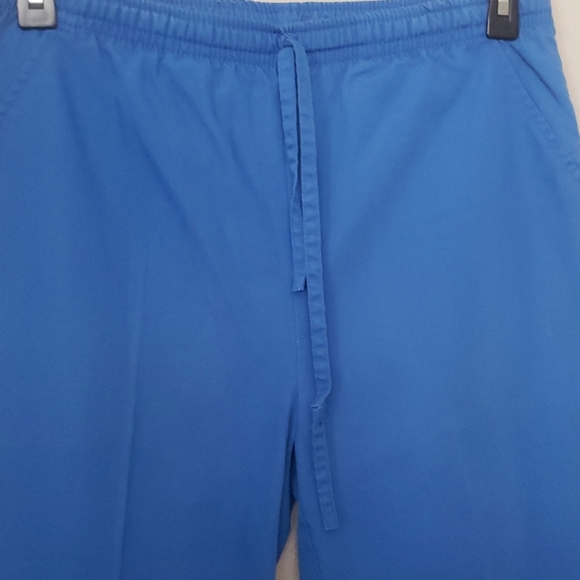 Blue Scrub Pants XS Expo Elastic Waist  Tie - Picture 2 of 6